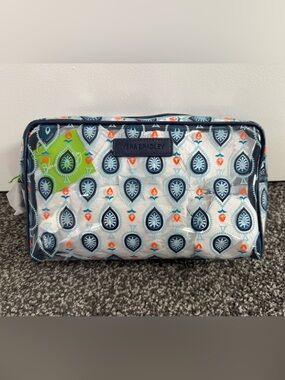 Vera Bradley Large Clear Cosmetic bag in Marrakesh Motifs- BNWT